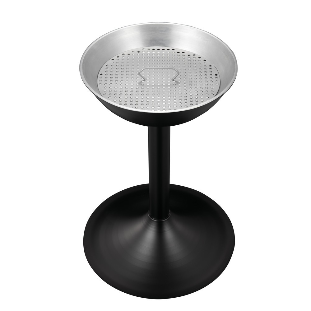N° de l'image du produit 2 : Cendrier sur pied en acier, avec insert et tamis, rond, noir