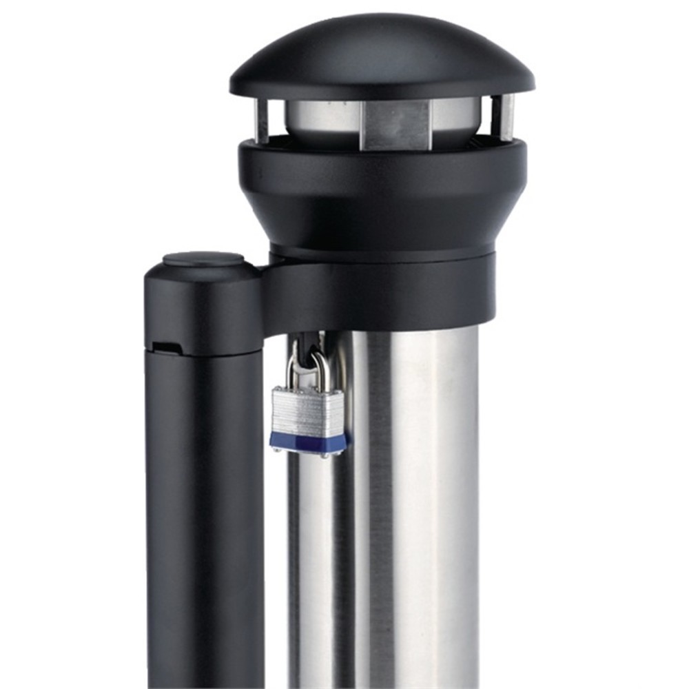 N° de l'image du produit 2 : Cendrier sur pied D394xH1000 mm argent rond acier inoxydable RUBBERMAID