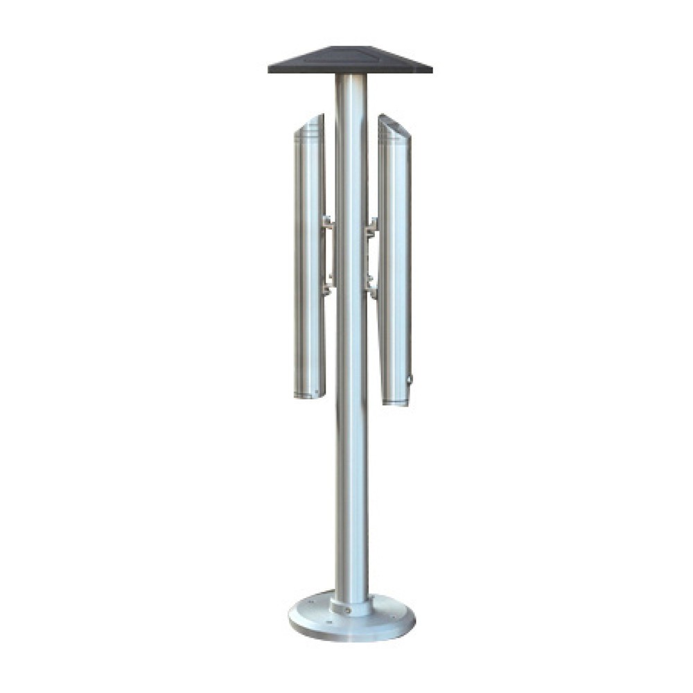 Imagen del producto: Cenicero de aluminio, con tejadillo, incluye material de montaje