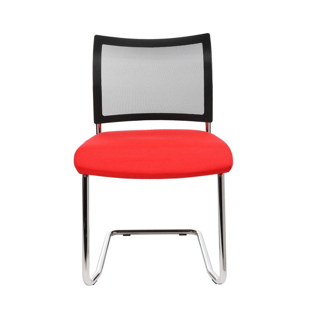 N° de l'image du produit 2 : Chaise cantilever Topstar® New Age avec dossier resille, rouge
