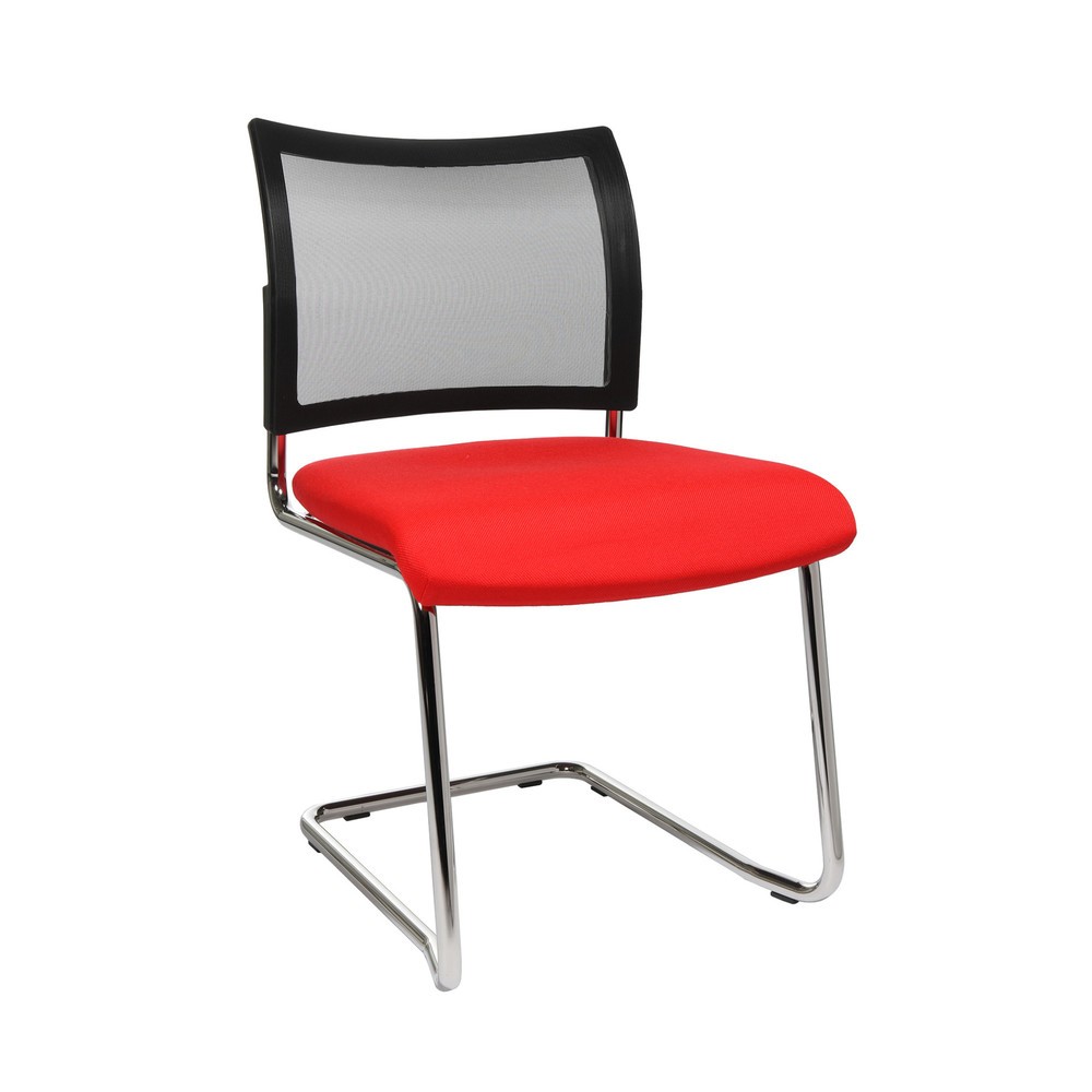 Illustration du produit: Chaise cantilever Topstar® New Age avec dossier resille, rouge