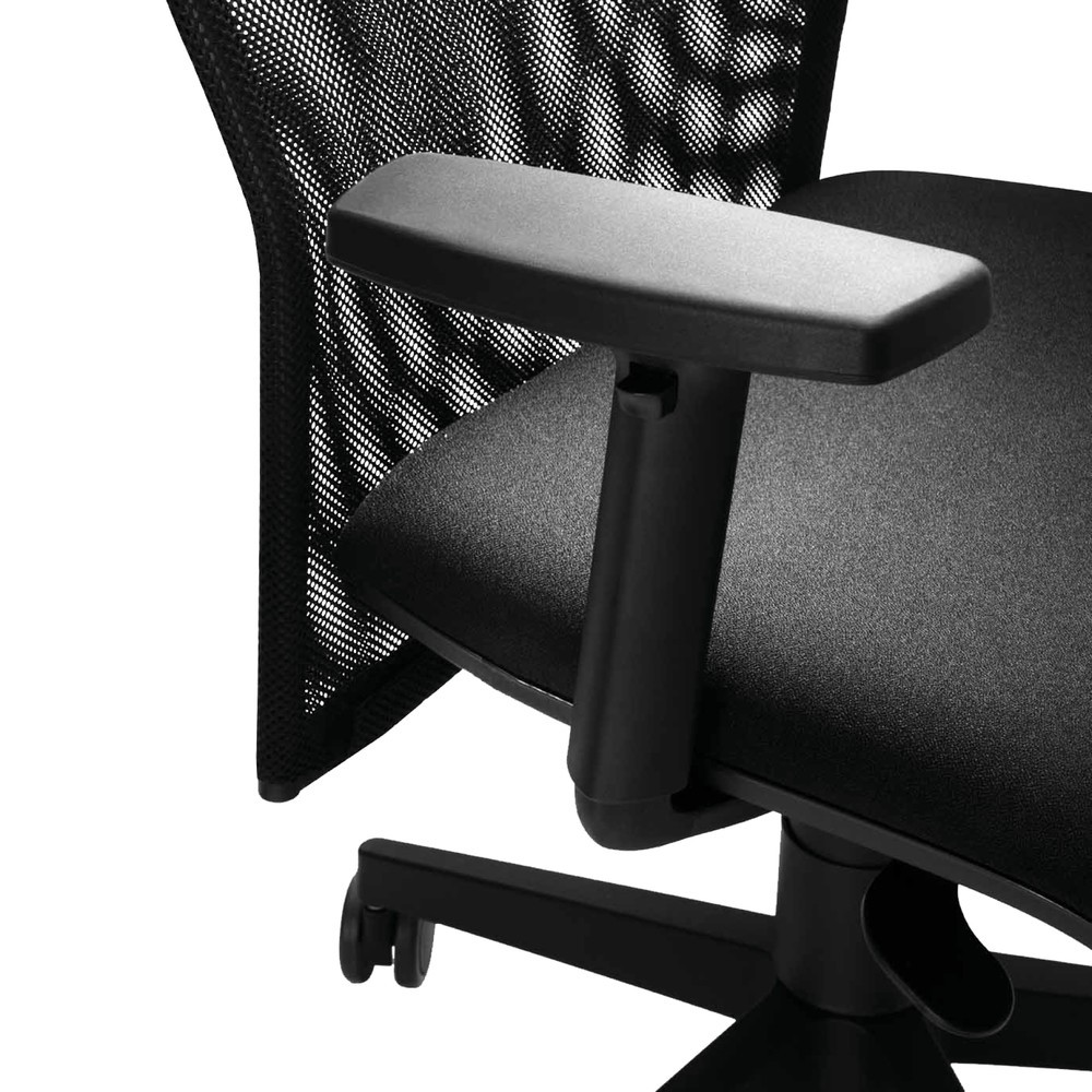 N° de l'image du produit 3 : Chaise de bureau pivotante Hammerbacher Solid 2, dossier en mesh, accoudoirs réglables en hauteur