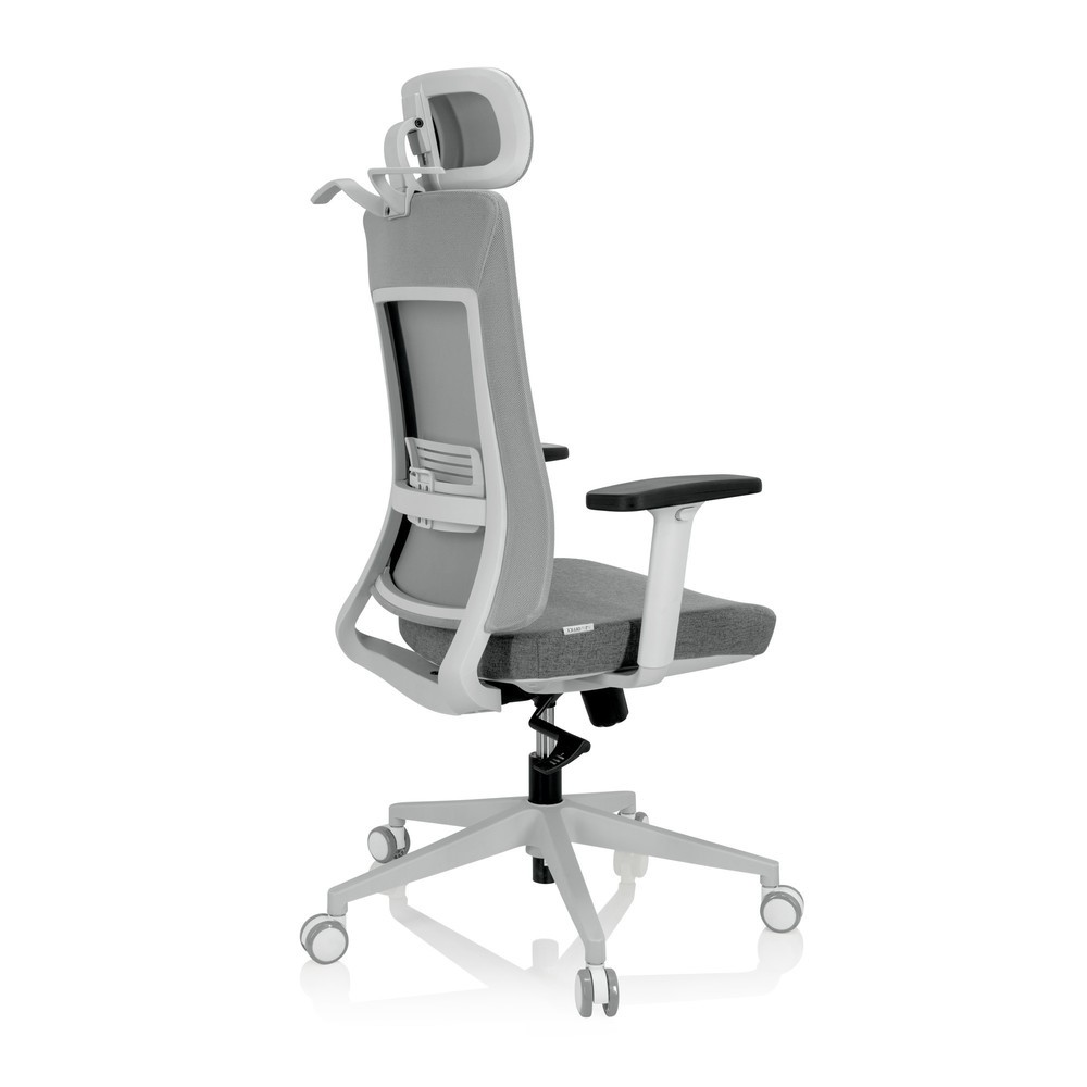 N° de l'image du produit 9 : Siège de bureau / siège pivotant hjh OFFICE COMFIO WMH maille / tissu, gris