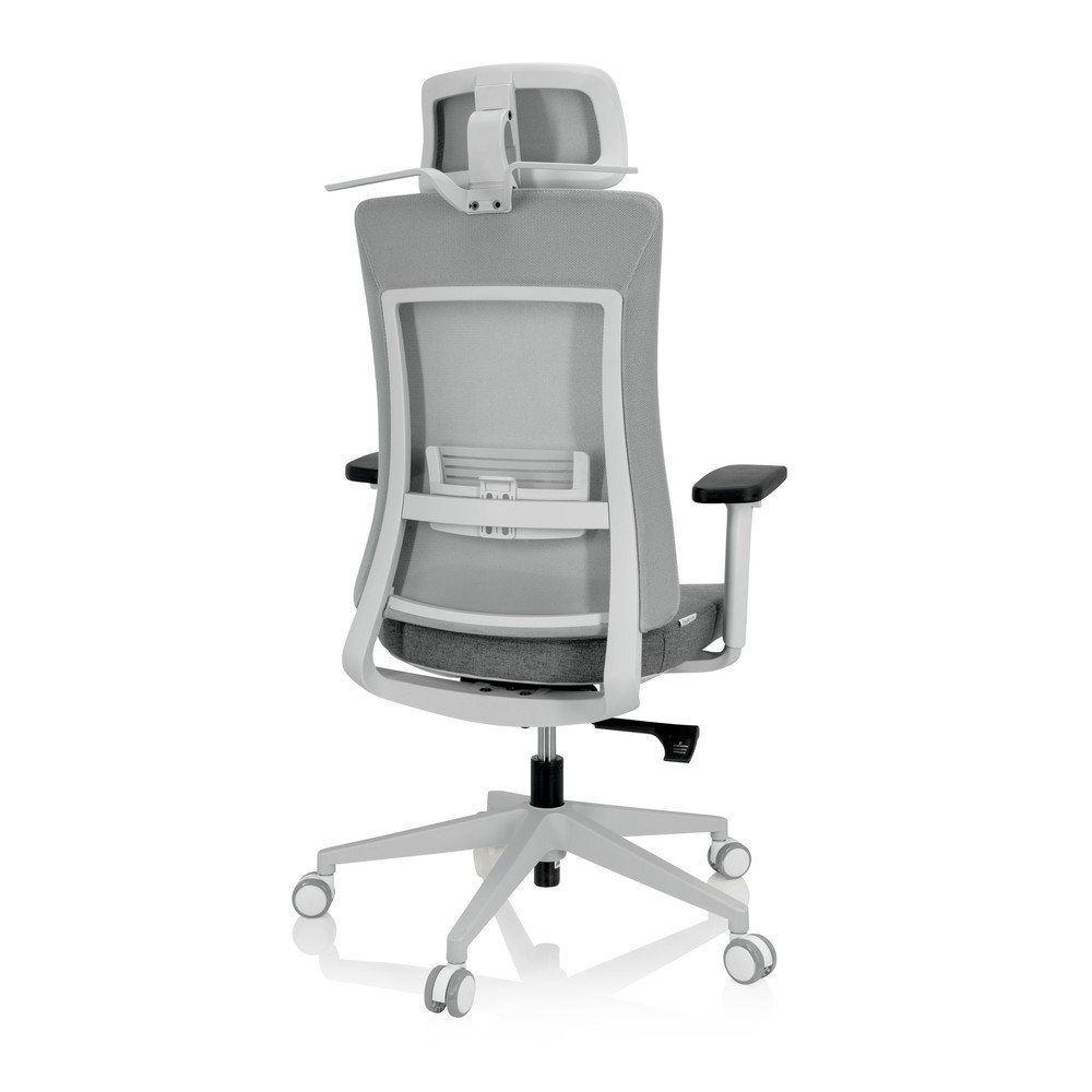 N° de l'image du produit 10 : Siège de bureau / siège pivotant hjh OFFICE COMFIO WMH maille / tissu, gris