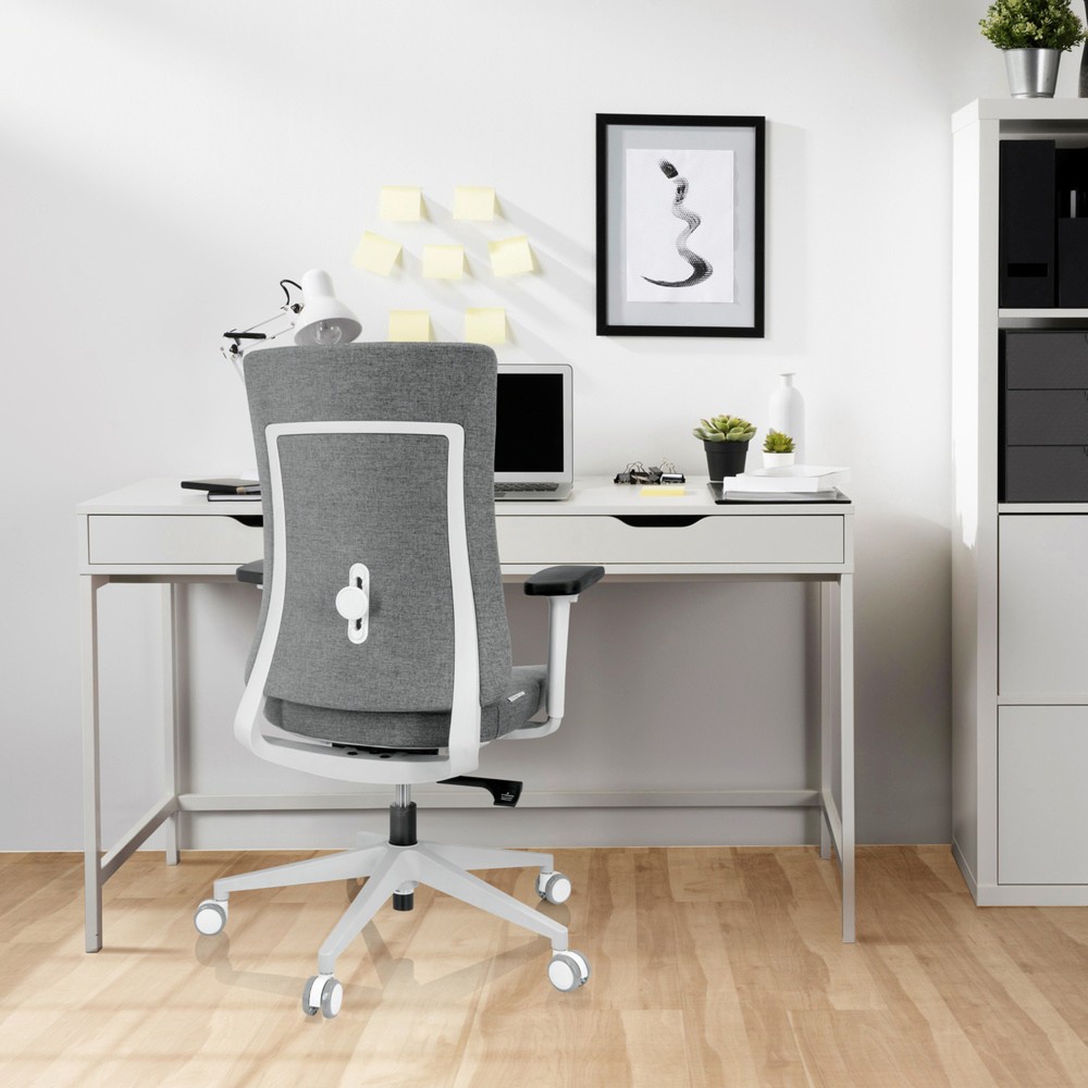 N° de l'image du produit 4 : Chaise de bureau / chaise pivotante hjh OFFICE COMFIO WP tissu, gris
