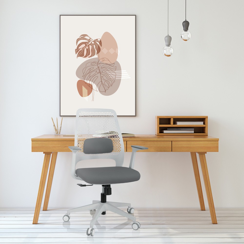 N° de l'image du produit 6 : Chaise de bureau / chaise pivotante hjh OFFICE PARFERIO W tissu, gris