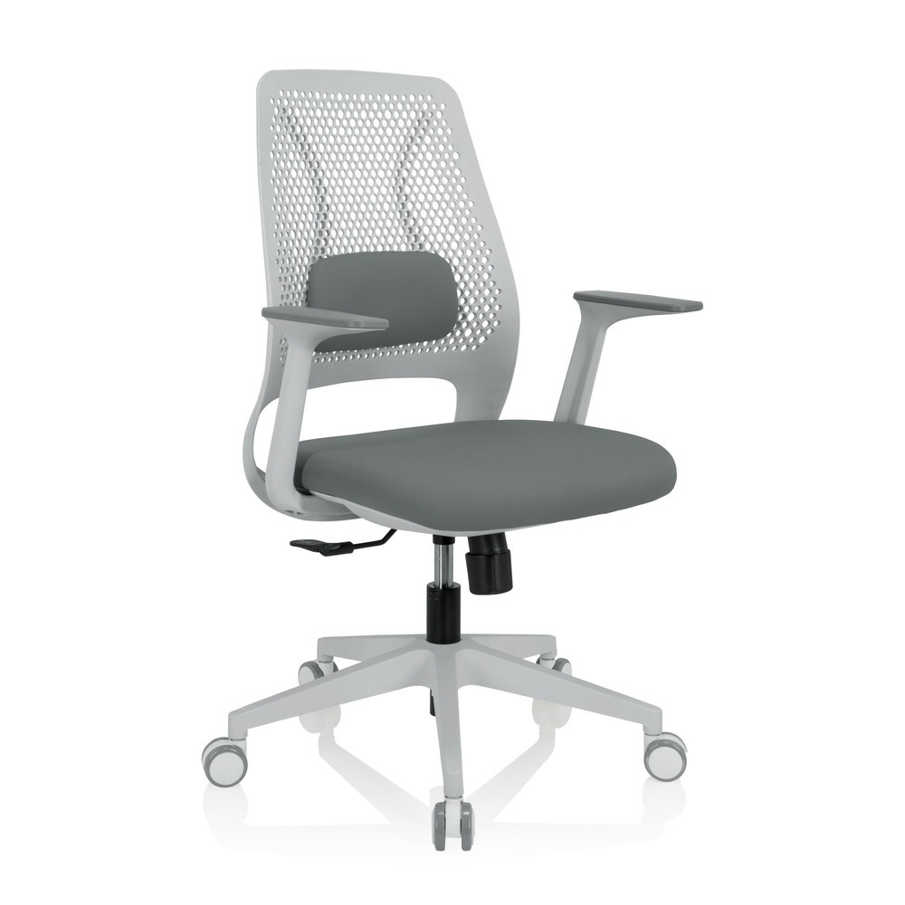 N° de l'image du produit 7 : Chaise de bureau / chaise pivotante hjh OFFICE PARFERIO W tissu, gris