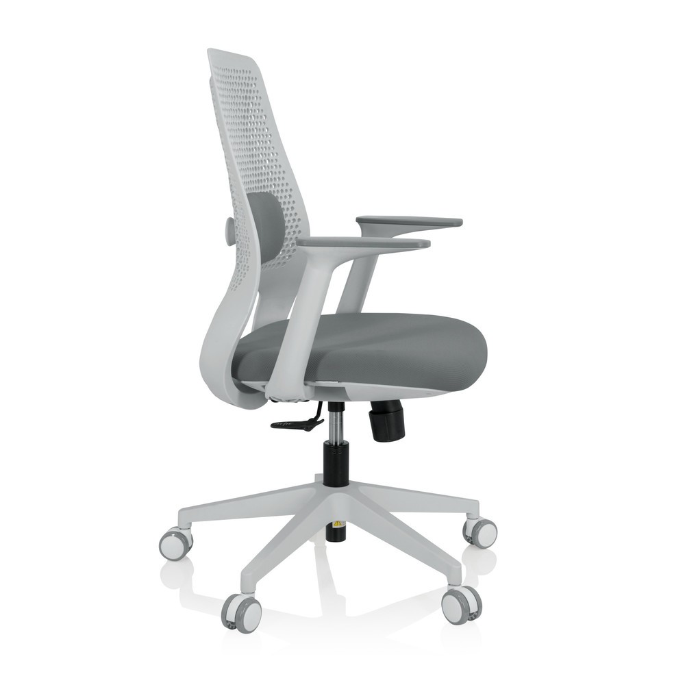 N° de l'image du produit 8 : Chaise de bureau / chaise pivotante hjh OFFICE PARFERIO W tissu, gris