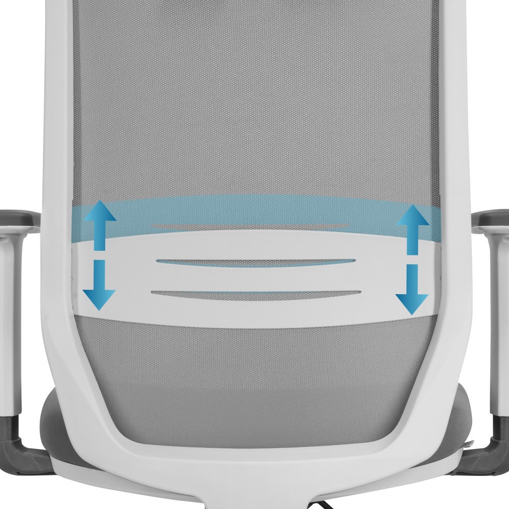 N° de l'image du produit 5 : Siège de bureau / siège pivotant hjh OFFICE PROFONDO PRO W résille / tissu, gris