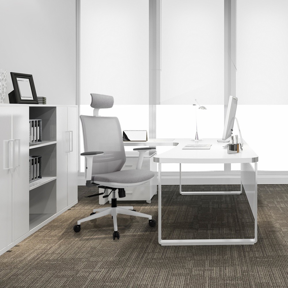 N° de l'image du produit 7 : Siège de bureau / siège pivotant hjh OFFICE PROFONDO PRO W résille / tissu, gris