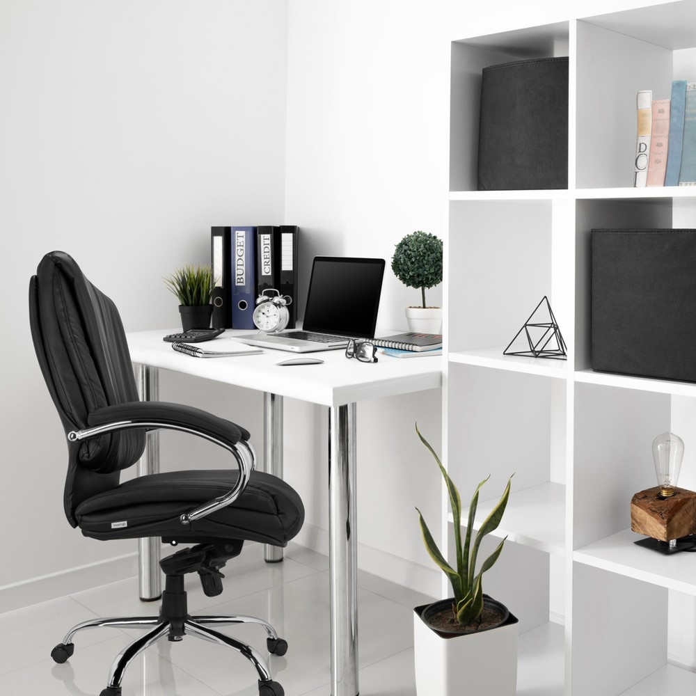 N° de l'image du produit 6 : Chaise de bureau / fauteuil de direction hjh OFFICE XXL H 100 PU, noir