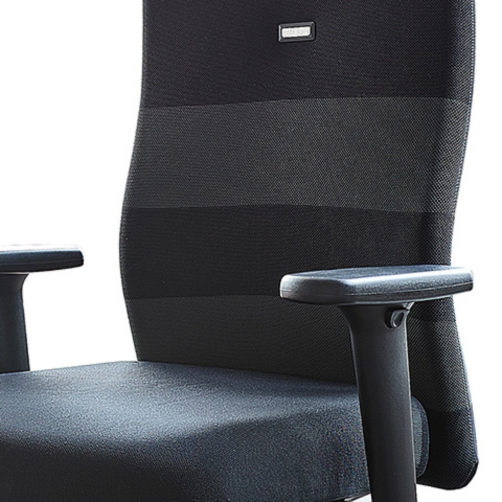 N° de l'image du produit 2 : Chaise de bureau lento agilis AG10, noir, 100 % polyester, avec appuie-tête