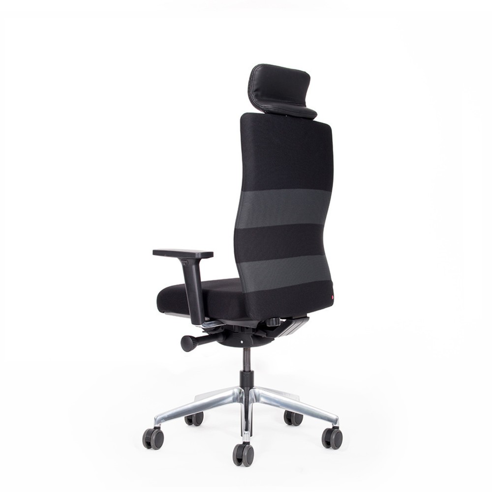 N° de l'image du produit 4 : Chaise de bureau lento agilis AG10, noir, 100 % polyester, avec appuie-tête