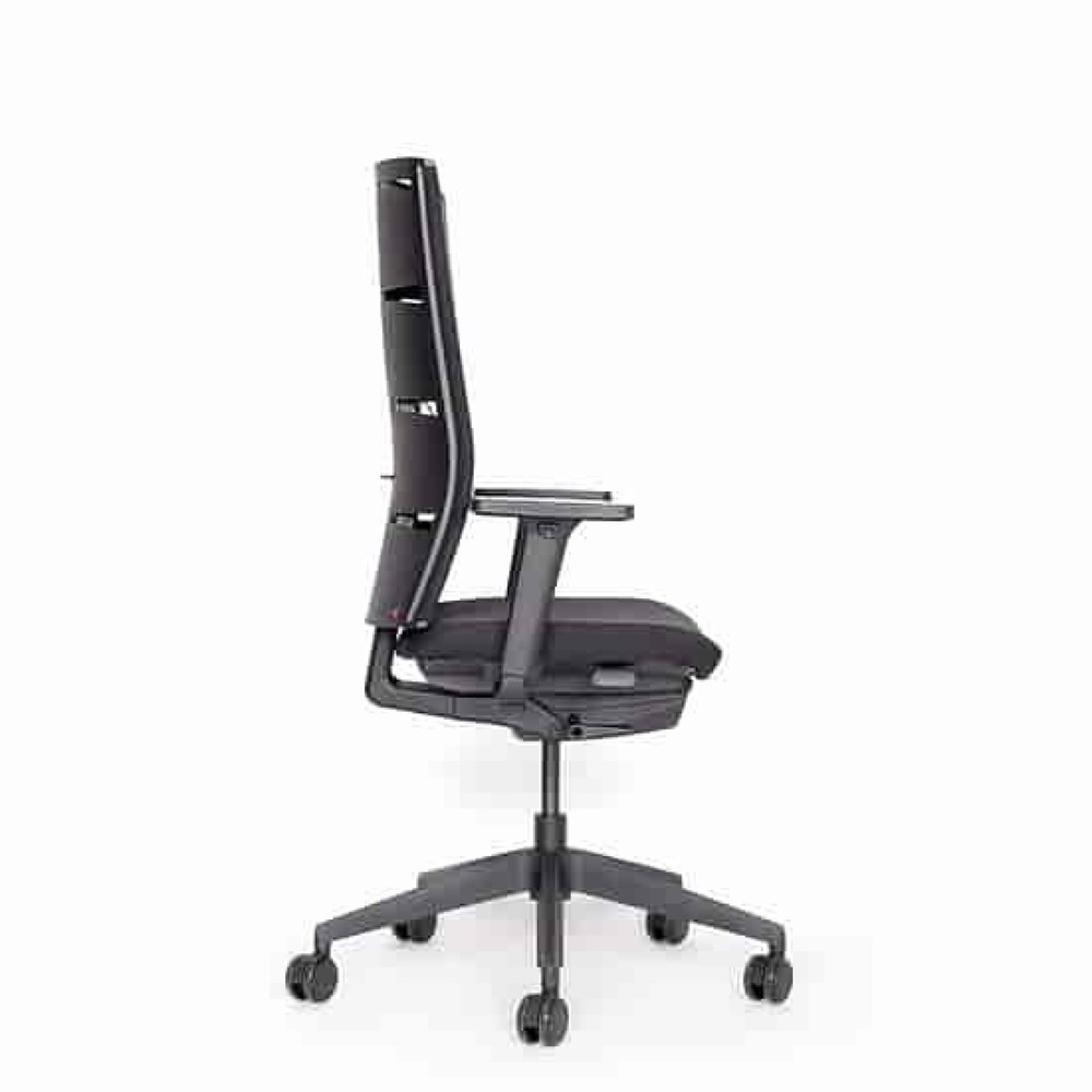 N° de l'image du produit 4 : Chaise de bureau lento agilis matrix MT12, 100 % polyester, noir
