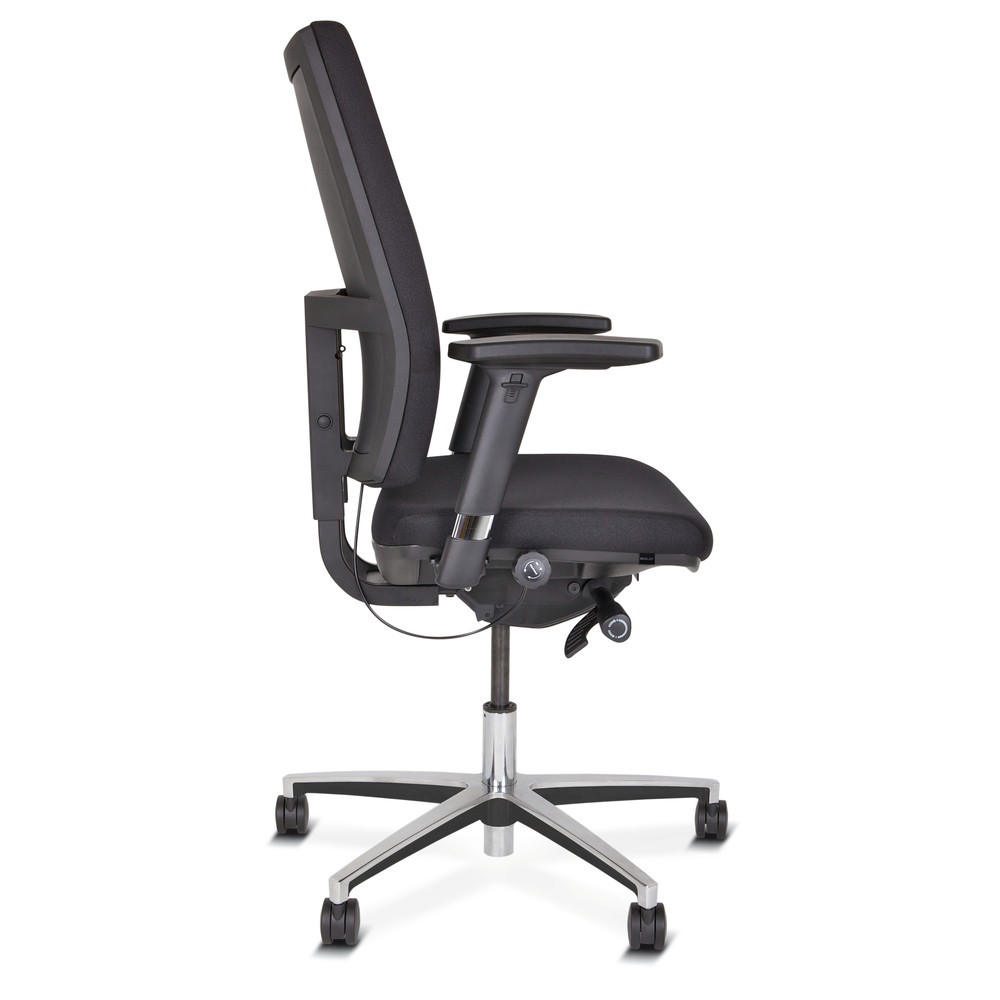 N° de l'image du produit 3 : Chaise de bureau pivotante Bisley I, assise et dossier rembourrés, réglable en hauteur à 8 niveaux