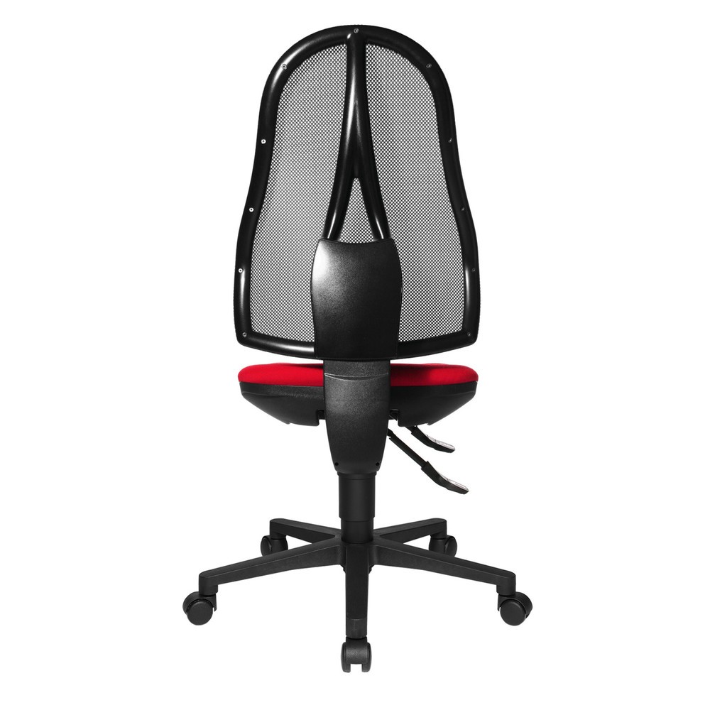 N° de l'image du produit 3 : Chaise de bureau pivotante Topstar® Open Point Syncro, chaise ergonomique, dossier en mesh, rouge