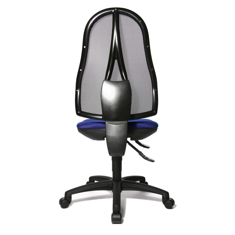 N° de l'image du produit 3 : Chaise de bureau pivotante Topstar® Open Point Syncro, chaise ergonomique, dossier en mesh, bleu