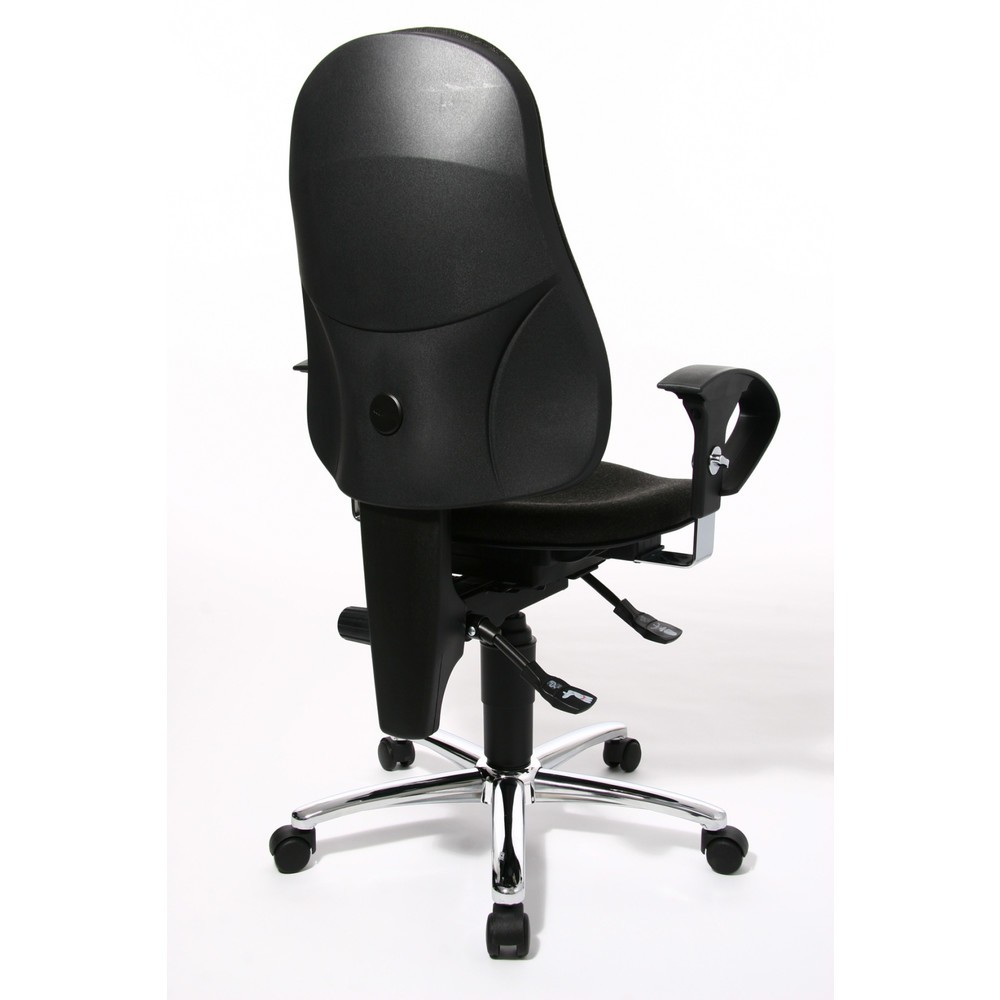 N° de l'image du produit 4 : Chaise de bureau pivotante Topstar® Ortho 10, accoudoirs réglables en hauteur, anthracite