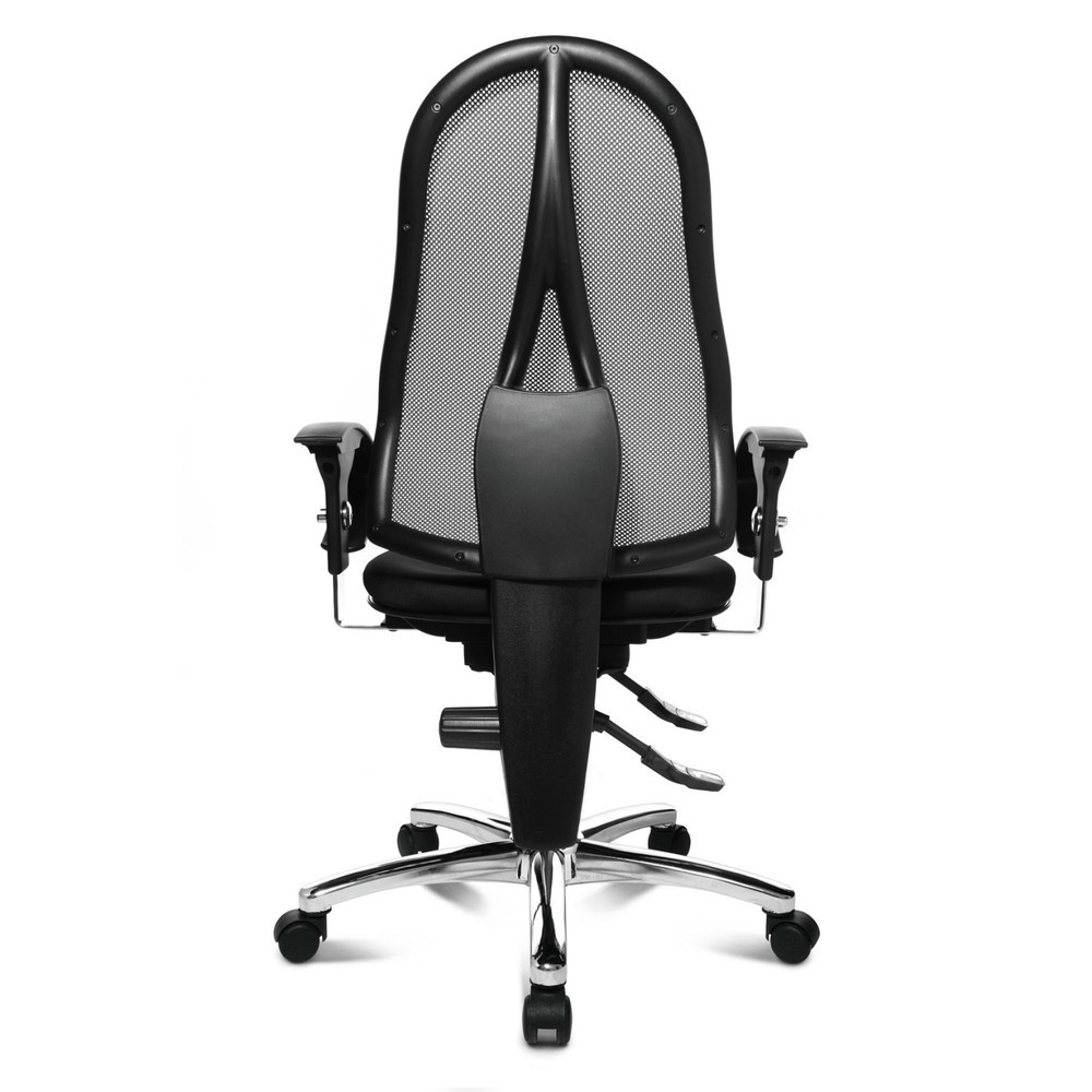 N° de l'image du produit 3 : Chaise de bureau pivotante Topstar® Ortho 15, dossier en mesh, accoudoirs réglables en hauteur, noir