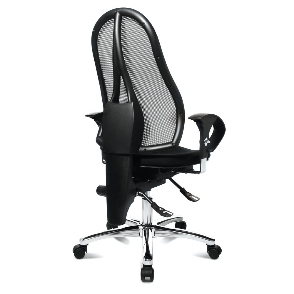 N° de l'image du produit 4 : Chaise de bureau pivotante Topstar® Ortho 15, dossier en mesh, accoudoirs réglables en hauteur, noir