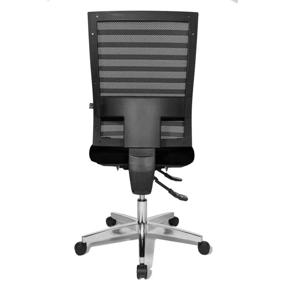 N° de l'image du produit 5 : Chaise de bureau pivotante Topstar® P91-NET, dossier en mesh noir, siège noir
