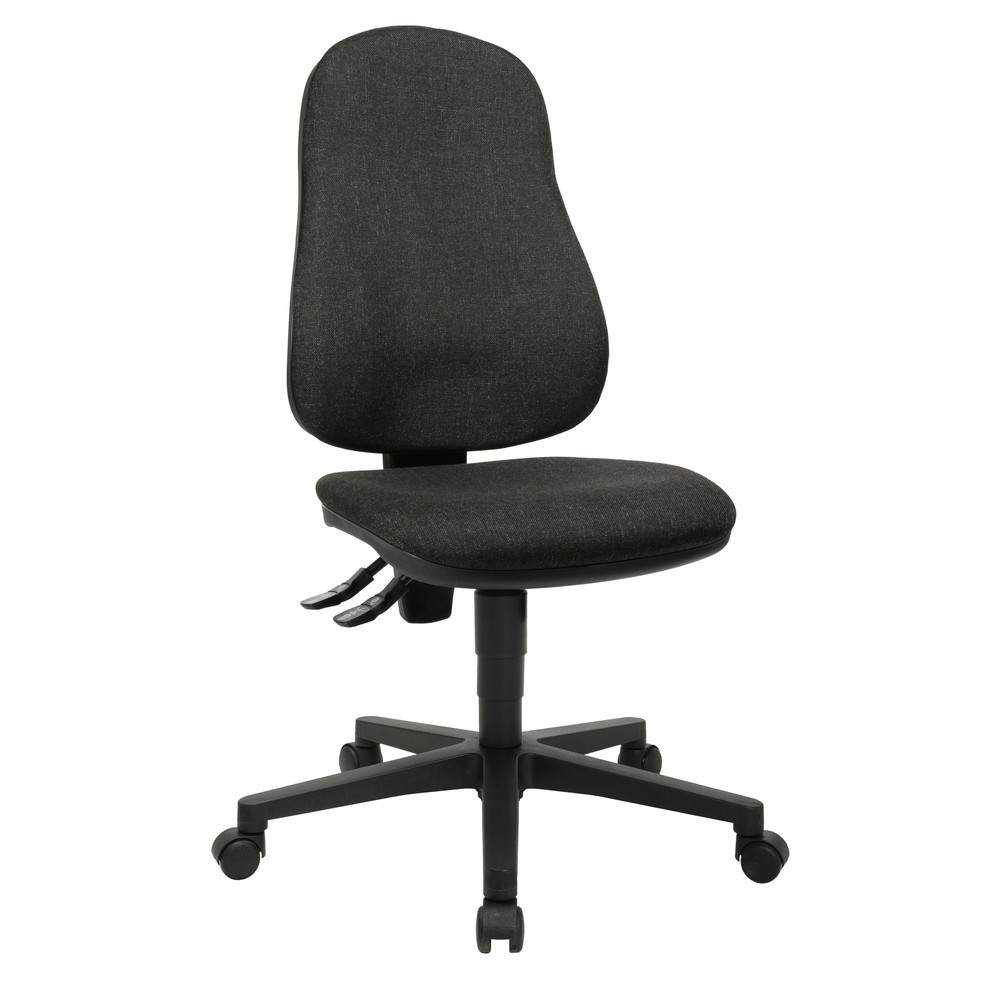 N° de l'image du produit 2 : Chaise de bureau pivotante Topstar® Point 60, assise galbée, gris anthracite