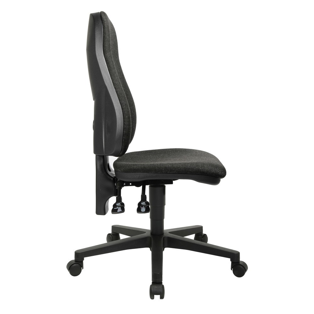 N° de l'image du produit 4 : Chaise de bureau pivotante Topstar® Point 60, assise galbée, gris anthracite