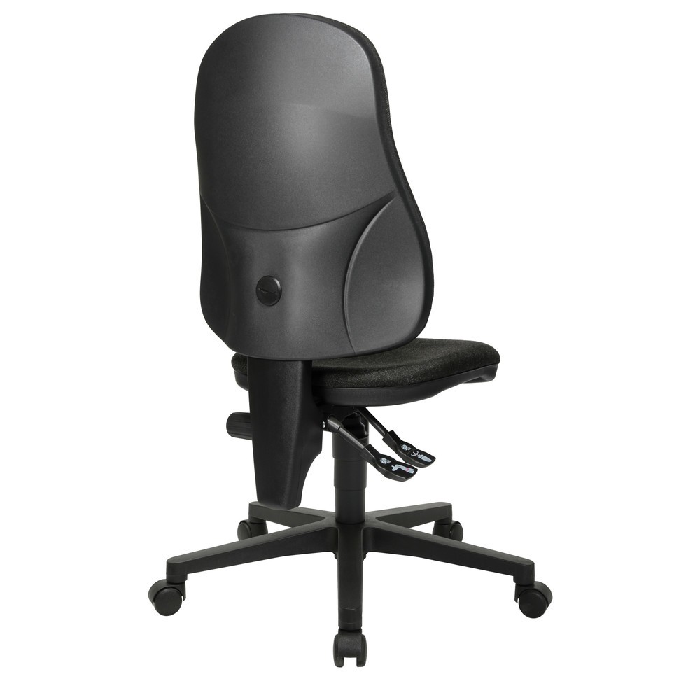 N° de l'image du produit 5 : Chaise de bureau pivotante Topstar® Point 60, assise galbée, gris anthracite