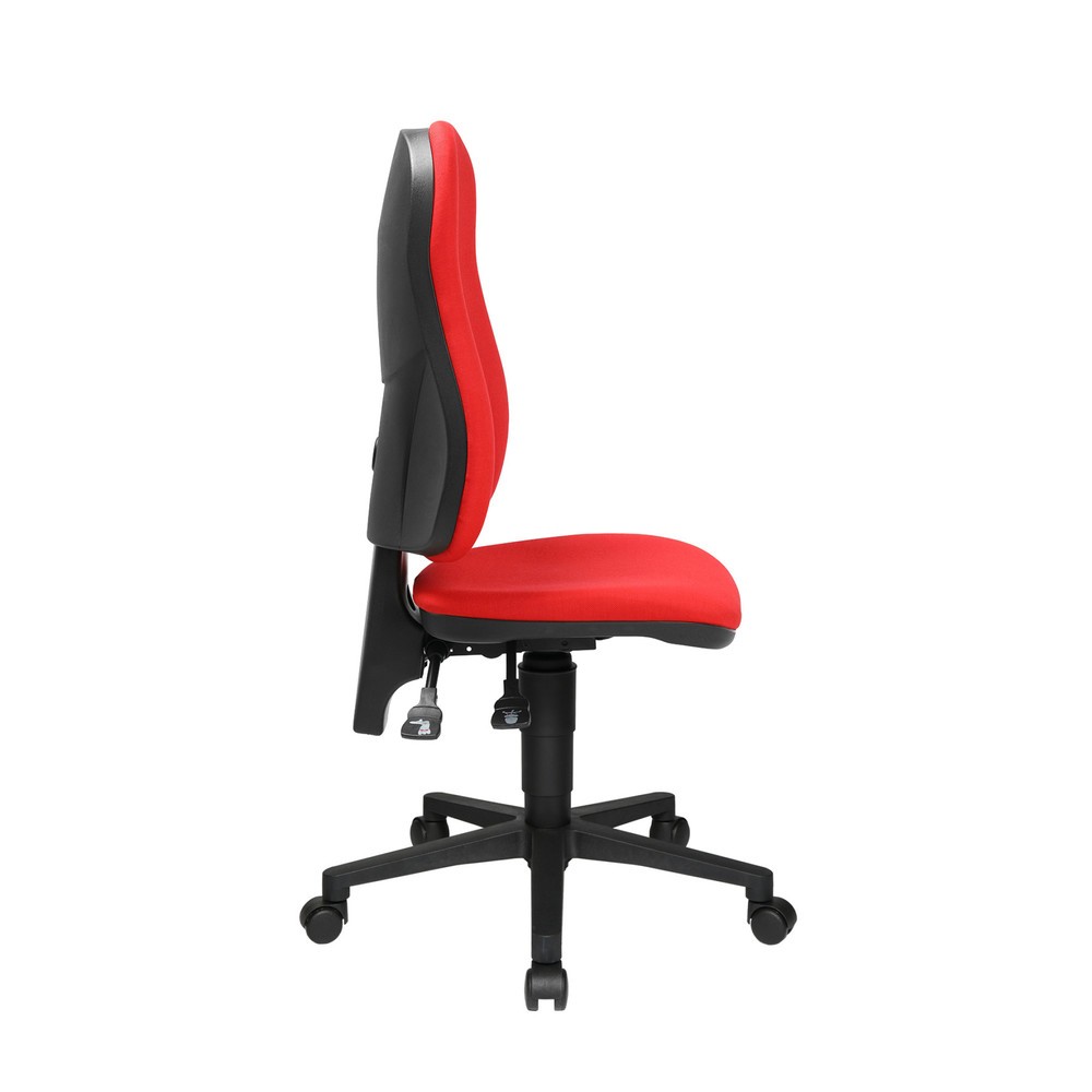 N° de l'image du produit 5 : Chaise de bureau pivotante Topstar® Point 60, assise galbée, rouge