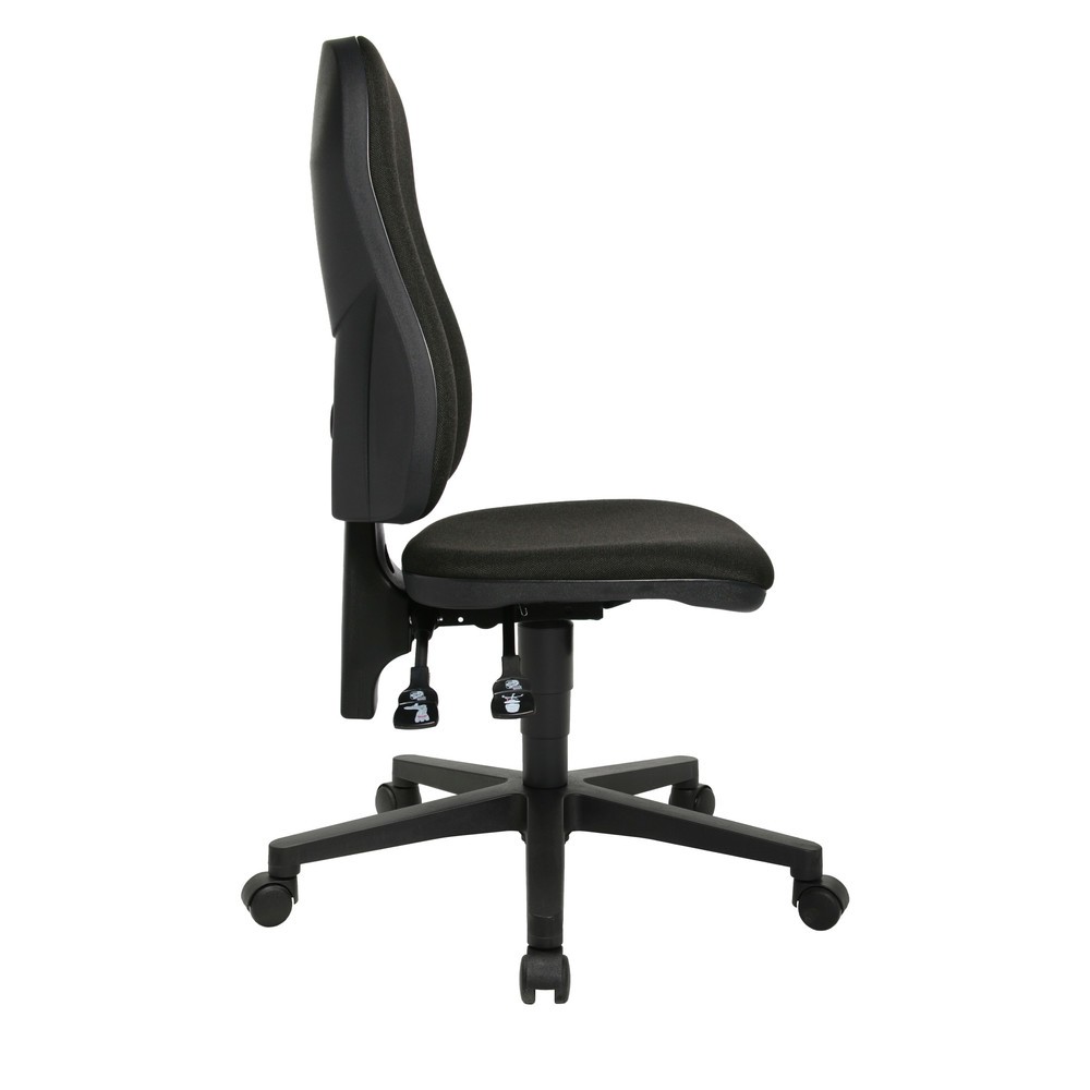 N° de l'image du produit 4 : Chaise de bureau pivotante Topstar® Point 60, assise galbée, noir