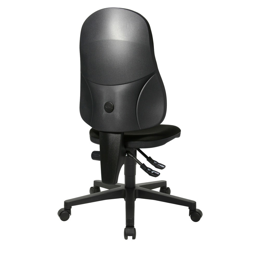 N° de l'image du produit 5 : Chaise de bureau pivotante Topstar® Point 60, assise galbée, noir