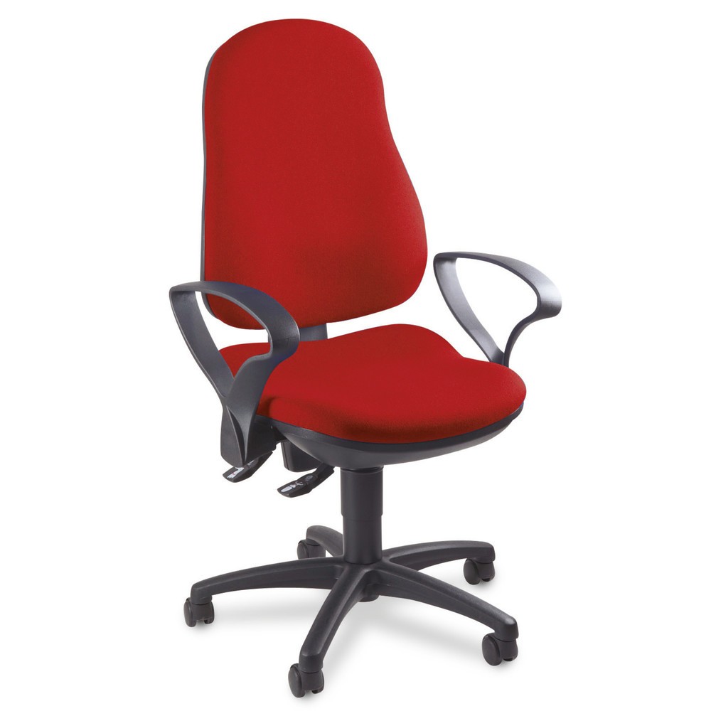 N° de l'image du produit 2 : Chaise de bureau pivotante Topstar® Point 70, chaise ergonomique, rouge
