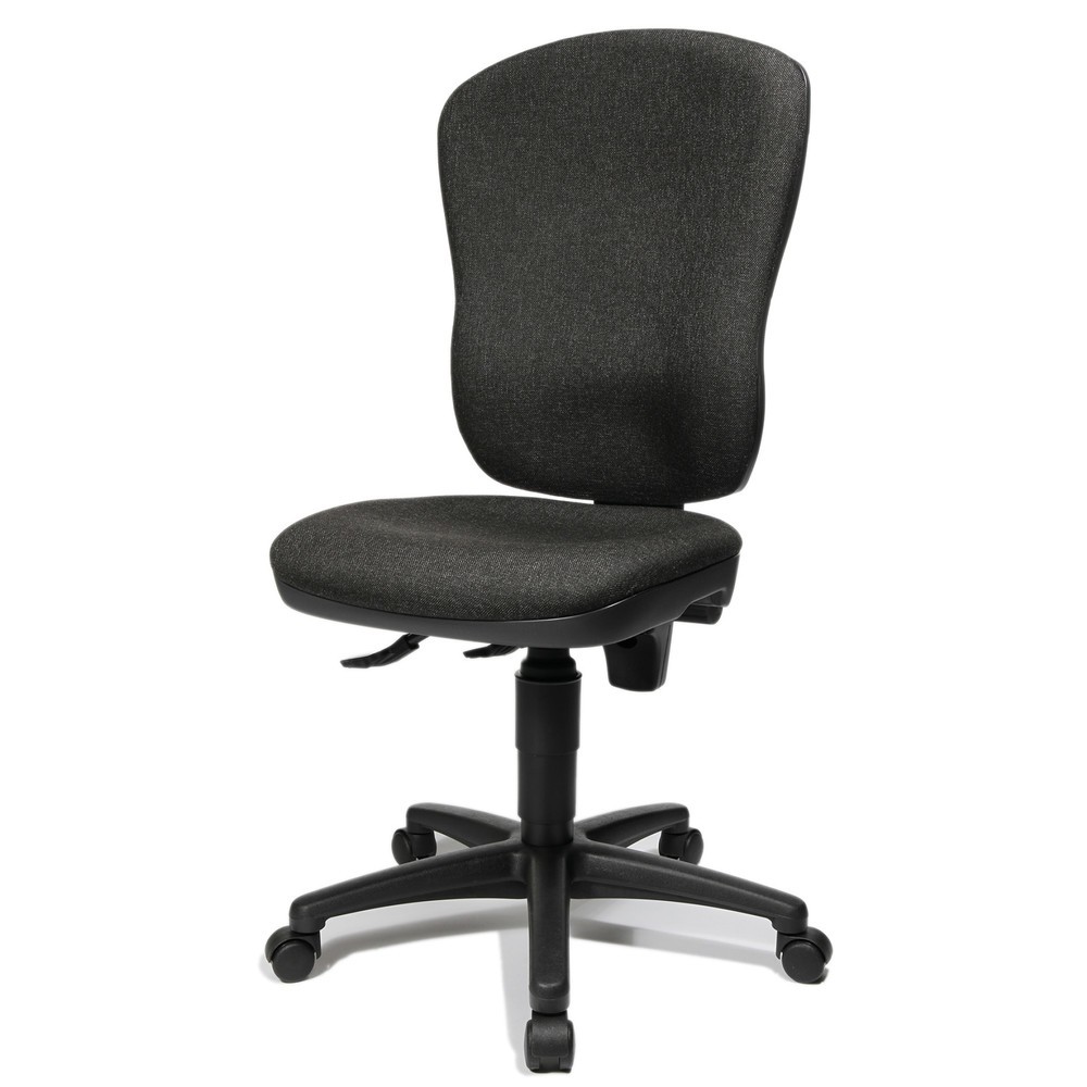 N° de l'image du produit 5 : Chaise de bureau pivotante Topstar® Point 80, grand dossier, assise galbée, gris anthracite