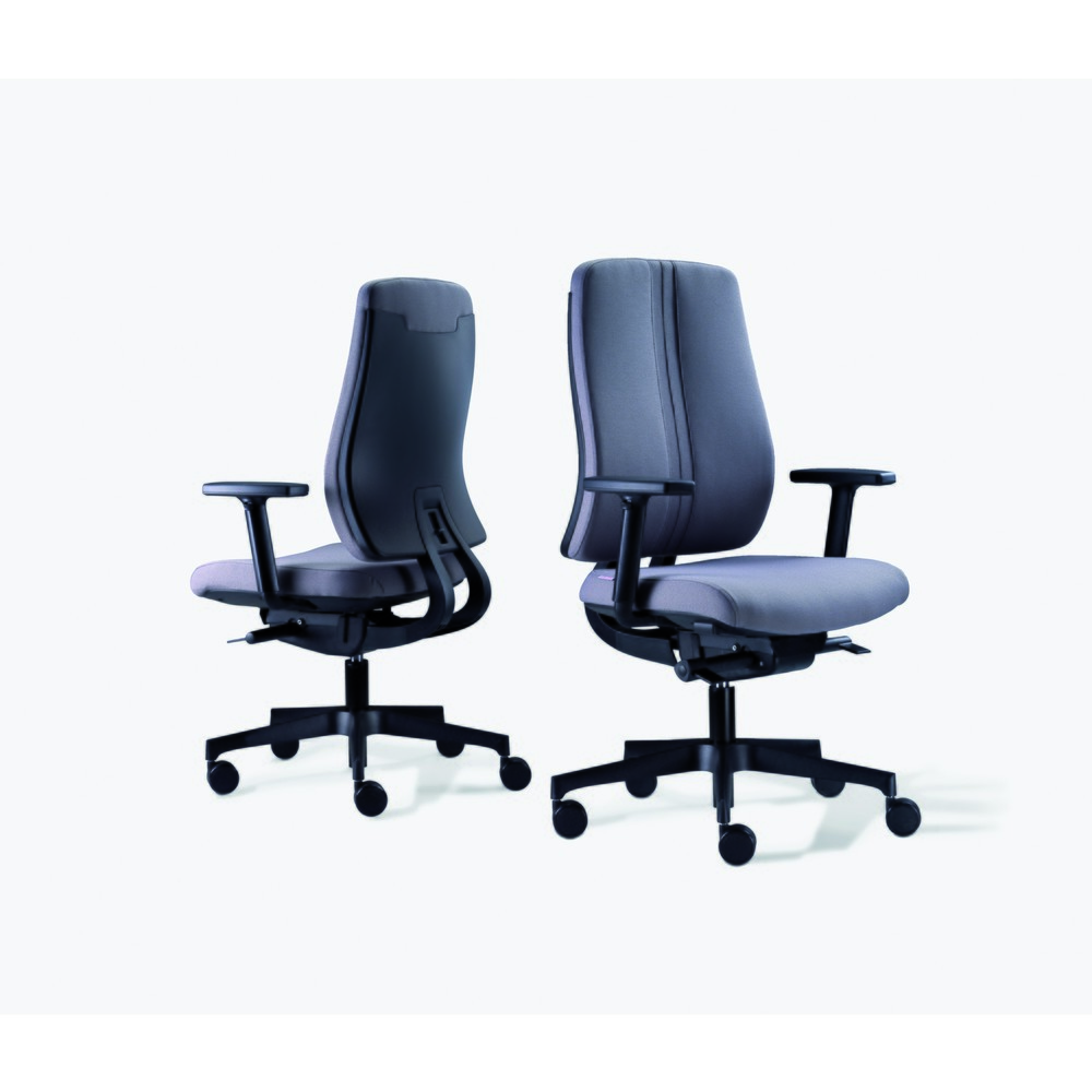 N° de l'image du produit 2 : Chaise de bureau pivotante Tam de BISLEY, mécanisme synchrone, soutien lombaire, dossier rembourré