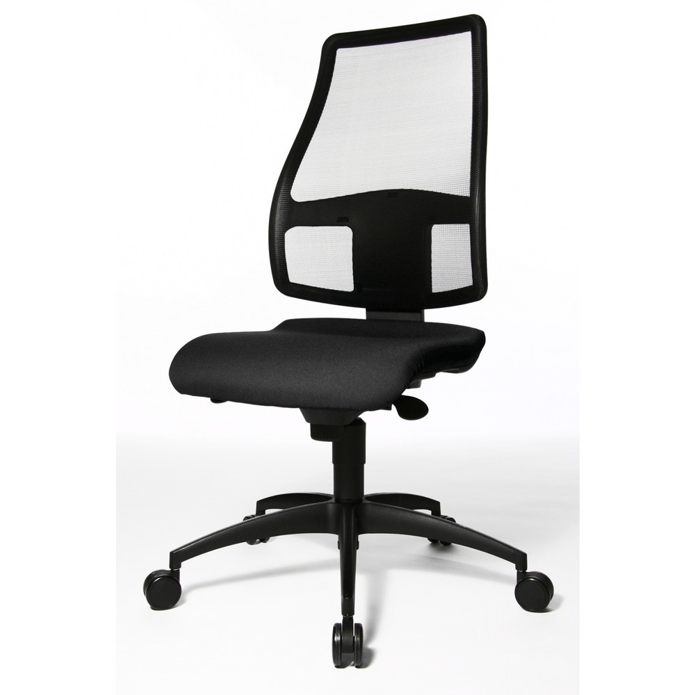 N° de l'image du produit 2 : Chaise de bureau pivotante Topstar® Syncro, dossier en mesh respirant, noire