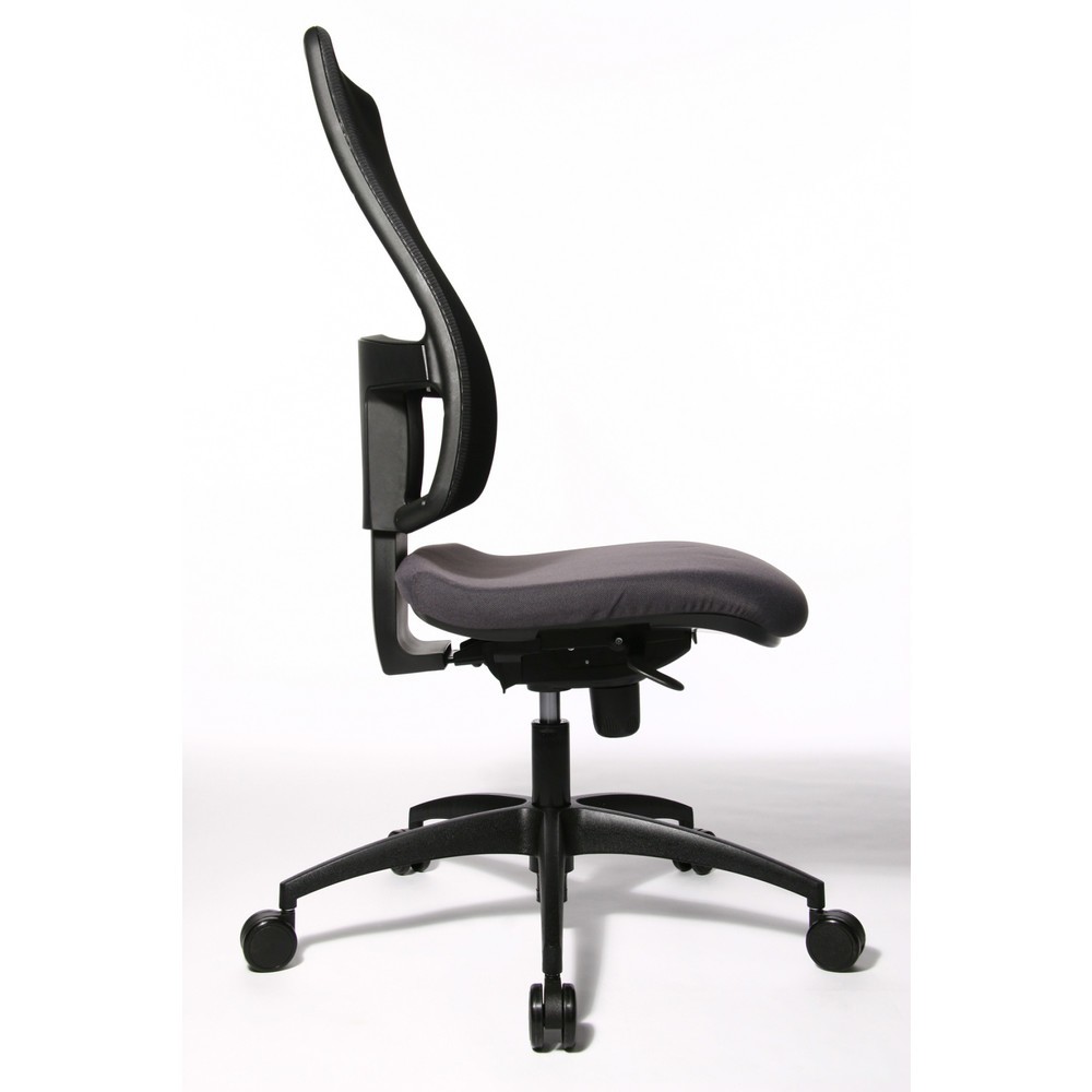 N° de l'image du produit 4 : Chaise de bureau pivotante Topstar® Syncro, dossier en mesh respirant, anthracite