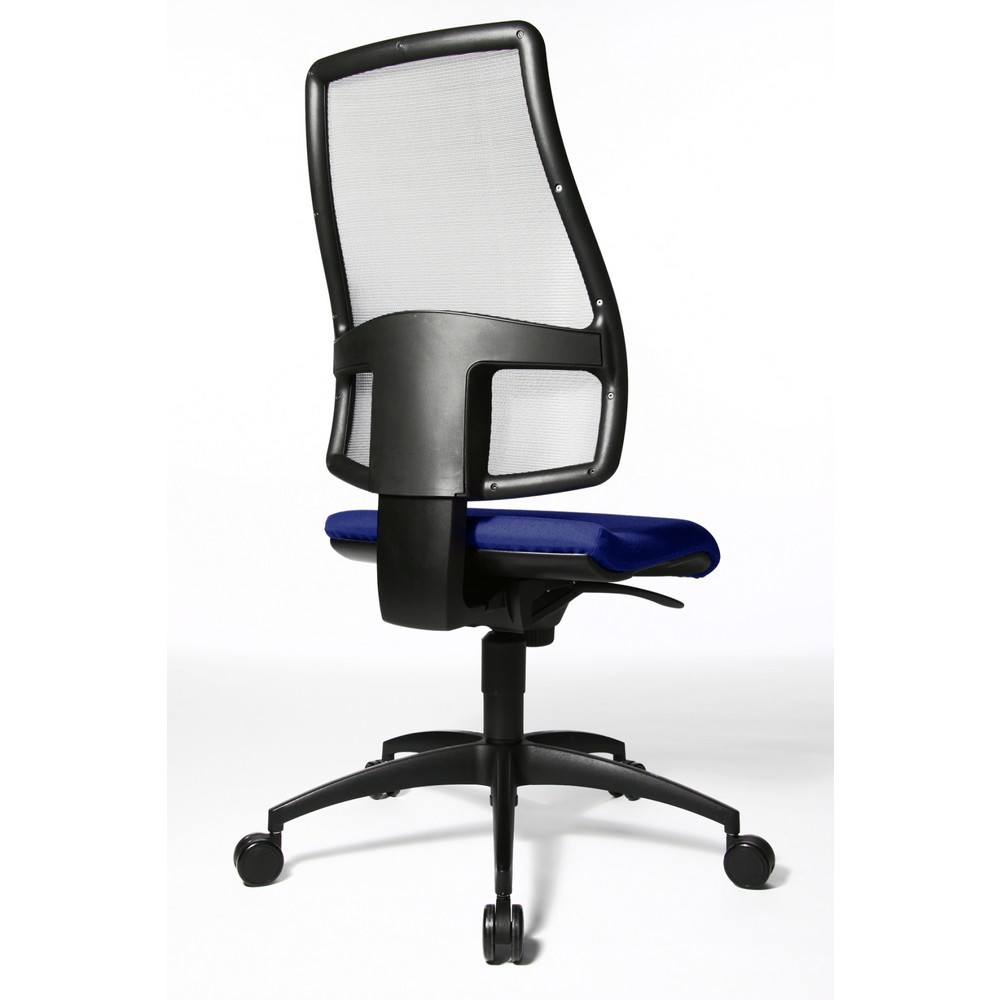N° de l'image du produit 3 : Chaise de bureau pivotante Topstar® Syncro, dossier en mesh respirant, bleu royal