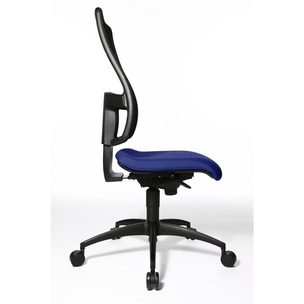 N° de l'image du produit 4 : Chaise de bureau pivotante Topstar® Syncro, dossier en mesh respirant, bleu royal