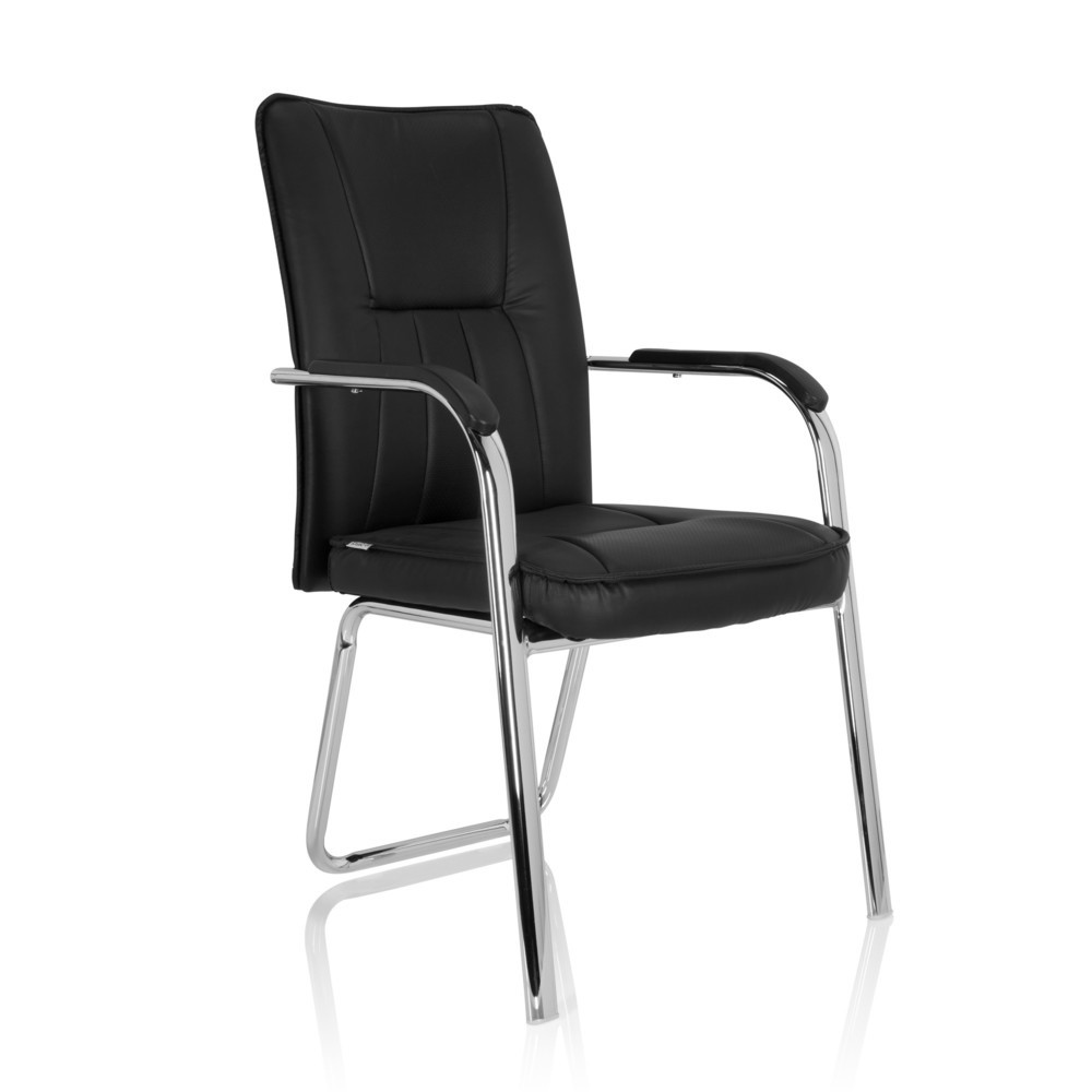 N° de l'image du produit 2 : Chaise de conférence / chaise-visiteur hjh OFFICE BANDA V PU, noir