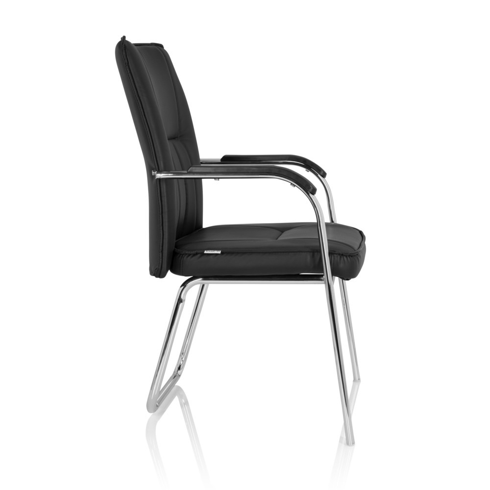 N° de l'image du produit 3 : Chaise de conférence / chaise-visiteur hjh OFFICE BANDA V PU, noir
