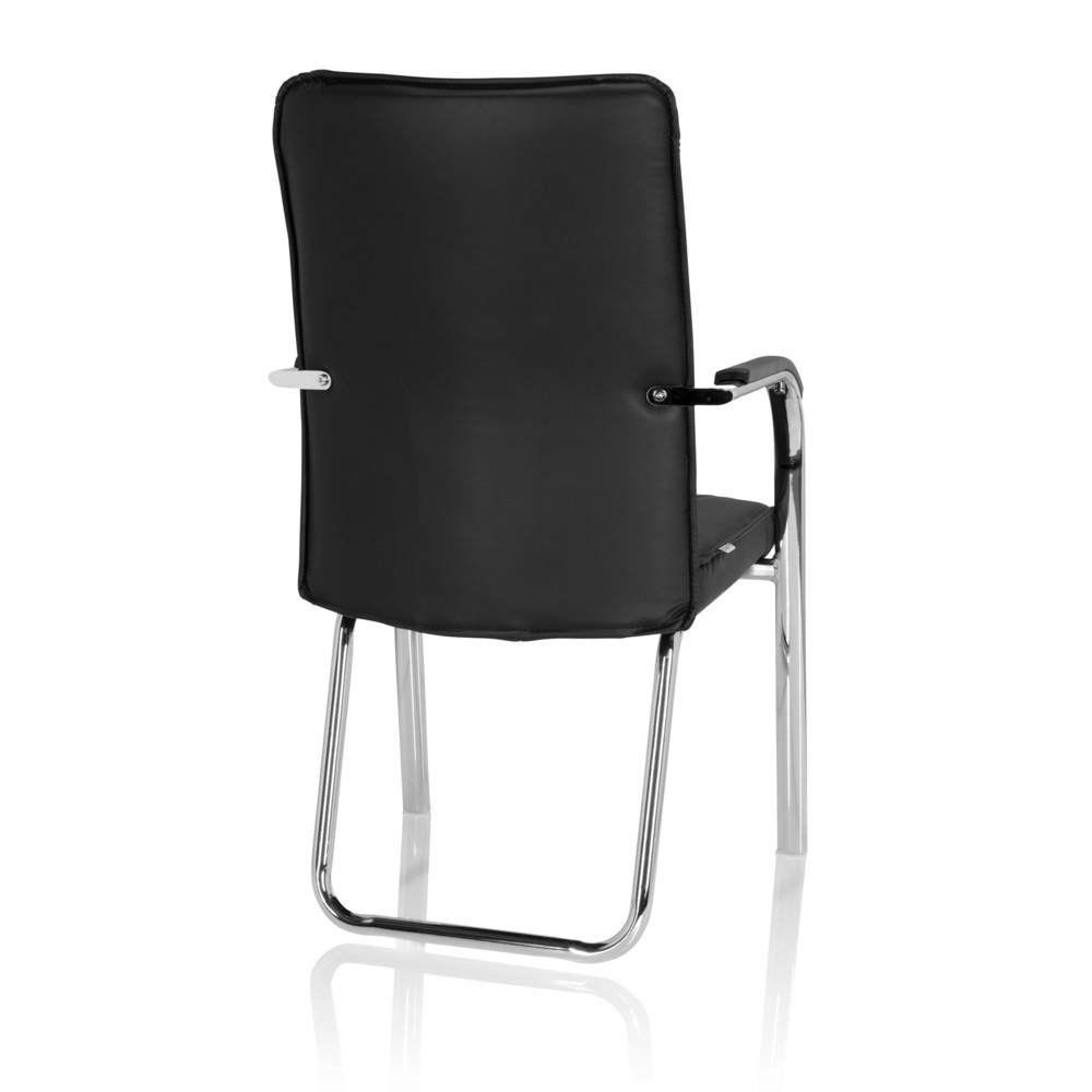 N° de l'image du produit 6 : Chaise de conférence / chaise-visiteur hjh OFFICE BANDA V PU, noir