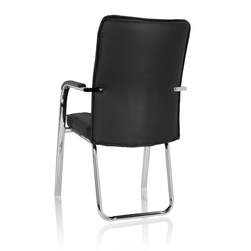 N° de l'image du produit 7 : Chaise de conférence / chaise-visiteur hjh OFFICE BANDA V PU, noir