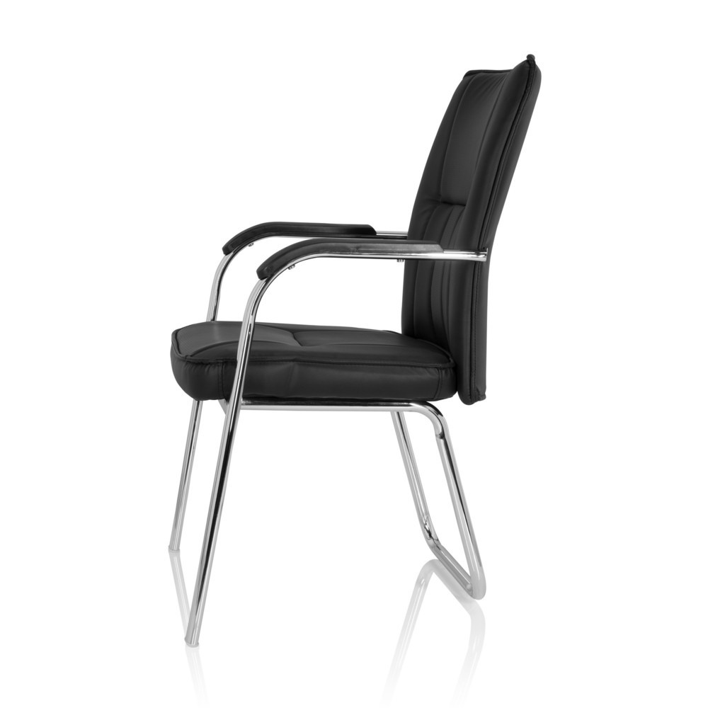 N° de l'image du produit 9 : Chaise de conférence / chaise-visiteur hjh OFFICE BANDA V PU, noir
