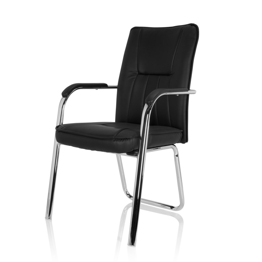 N° de l'image du produit 10 : Chaise de conférence / chaise-visiteur hjh OFFICE BANDA V PU, noir