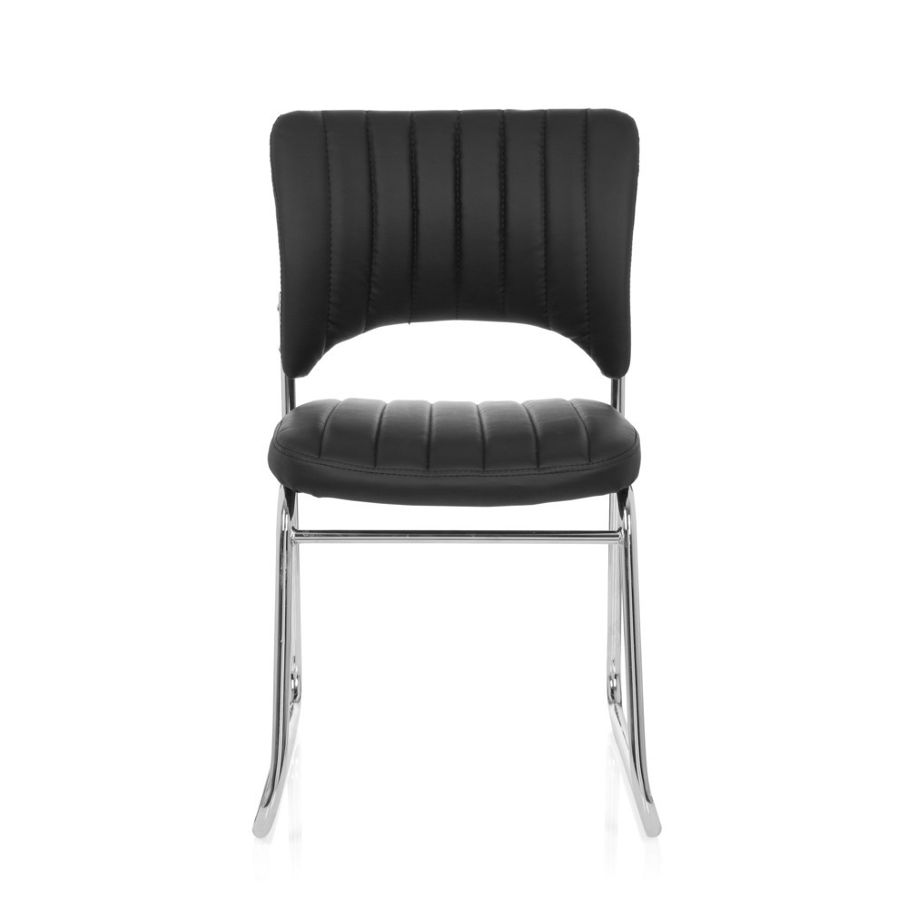 N° de l'image du produit 1 : Chaise de conférence / chaise-visiteur hjh OFFICE CASPI V PU, noir
