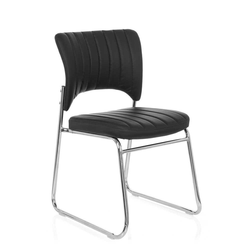 N° de l'image du produit 2 : Chaise de conférence / chaise-visiteur hjh OFFICE CASPI V PU, noir