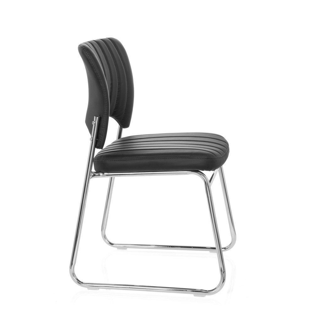 N° de l'image du produit 3 : Chaise de conférence / chaise-visiteur hjh OFFICE CASPI V PU, noir