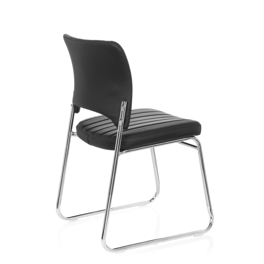 N° de l'image du produit 4 : Chaise de conférence / chaise-visiteur hjh OFFICE CASPI V PU, noir