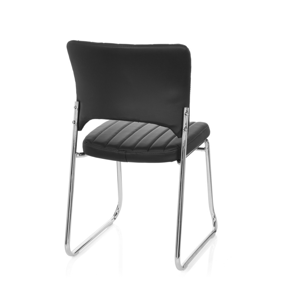 N° de l'image du produit 6 : Chaise de conférence / chaise-visiteur hjh OFFICE CASPI V PU, noir