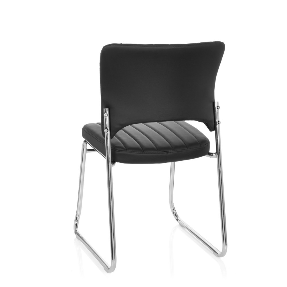 N° de l'image du produit 7 : Chaise de conférence / chaise-visiteur hjh OFFICE CASPI V PU, noir